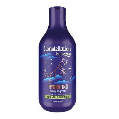 Constellation By Lozalo Hydrating Dog Shampoo, 375 ml, pH Balanced, Sulphate & Paraben Free Shampoo for Dog Breeds, with Aloe Vera & Cucumber Extract.