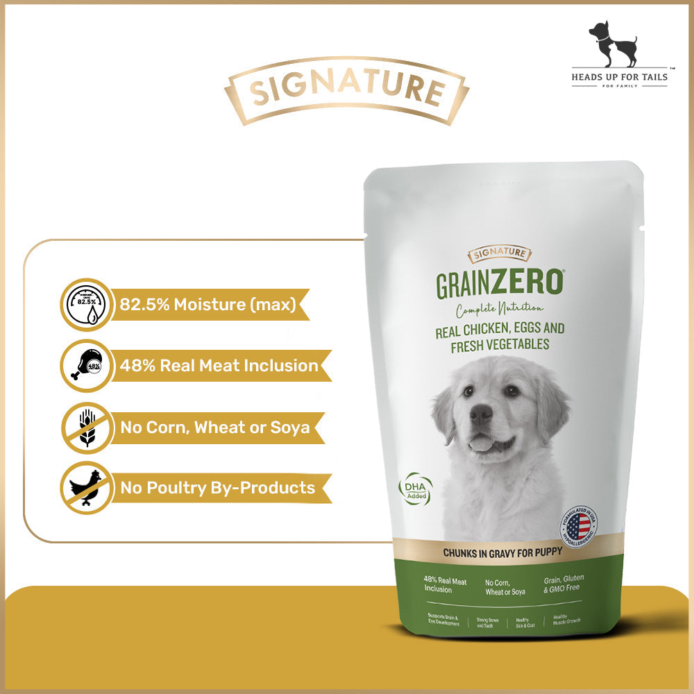 Signature Grain Zero Wet Puppy Food - Chicken Chunks In Gravy