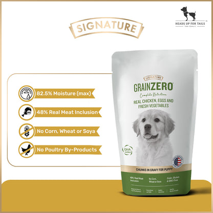 Signature Grain Zero Wet Puppy Food - Chicken Chunks In Gravy