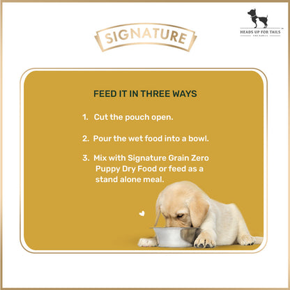 Signature Grain Zero Wet Puppy Food - Chicken Chunks In Gravy