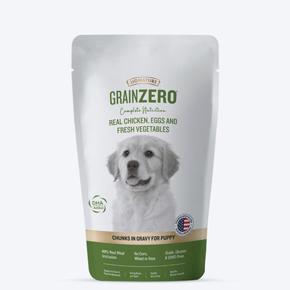 Signature Grain Zero Wet Puppy Food - Chicken Chunks In Gravy